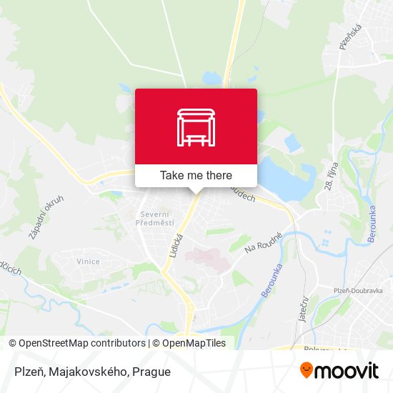 Plzeň, Majakovského map