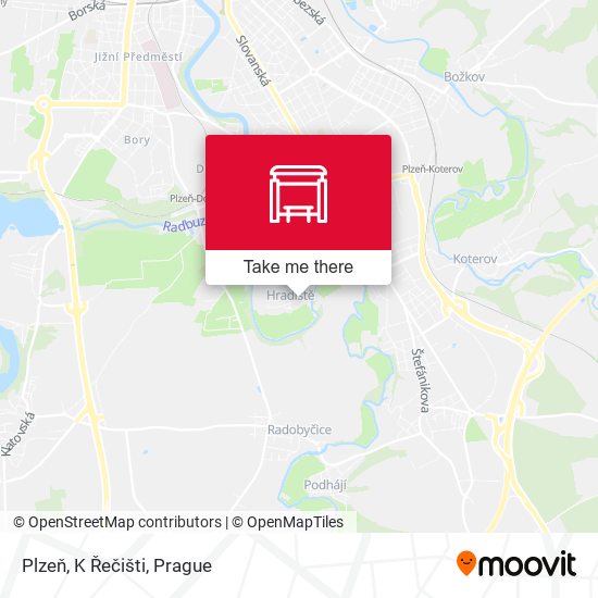 Plzeň, K Řečišti map