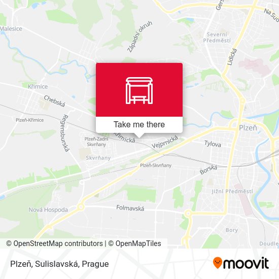 Plzeň, Sulislavská map