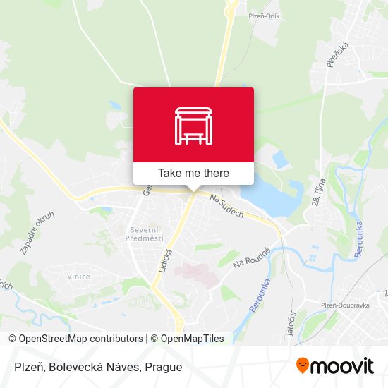 Plzeň, Bolevecká Náves map