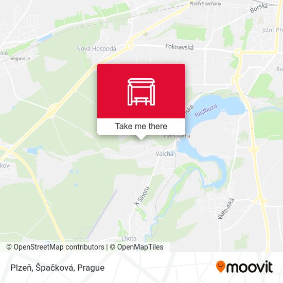 Plzeň, Špačková map