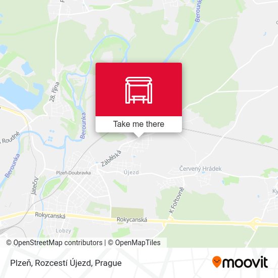 Plzeň, Rozcestí Újezd map