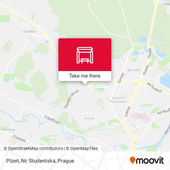 Plzeň, Nc Studentská map