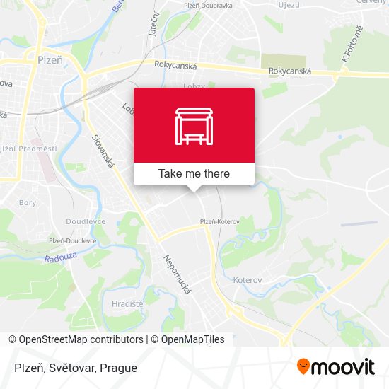Plzeň, Světovar map