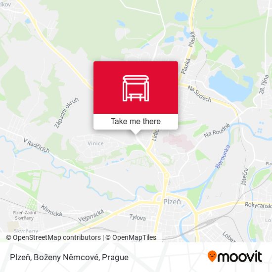 Plzeň, Boženy Němcové map