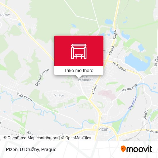 Plzeň, U Družby map