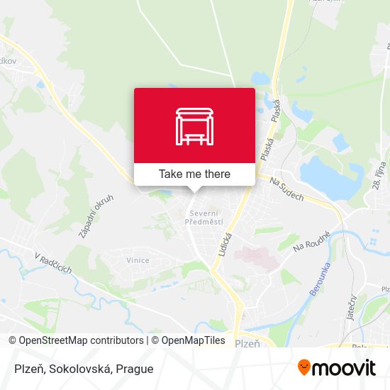 Plzeň, Sokolovská map