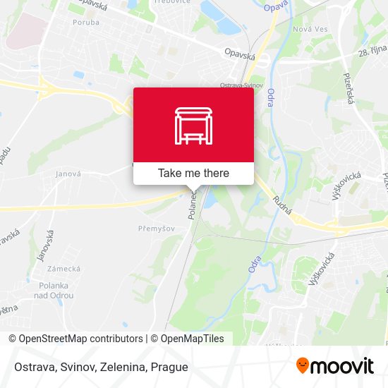 Ostrava, Svinov, Zelenina map