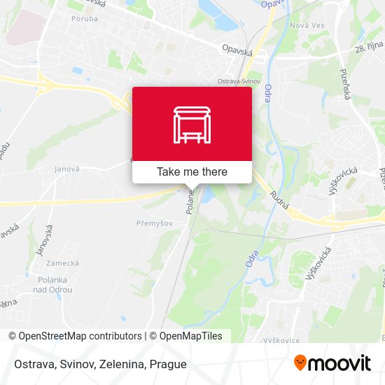 Ostrava, Svinov, Zelenina map