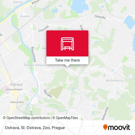 Карта Ostrava, Sl. Ostrava, Zoo