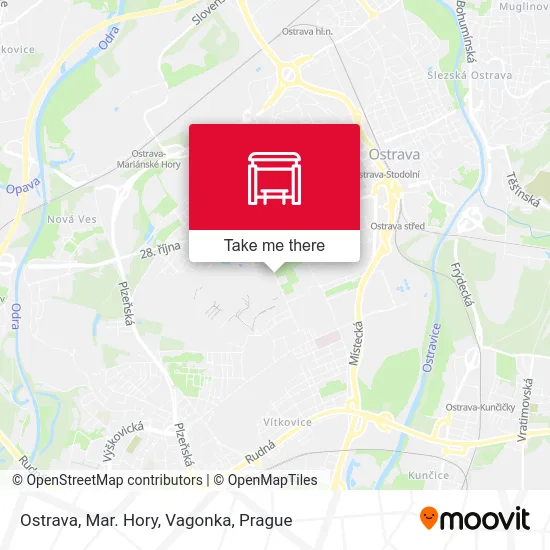 Карта Ostrava, Mar. Hory, Vagonka