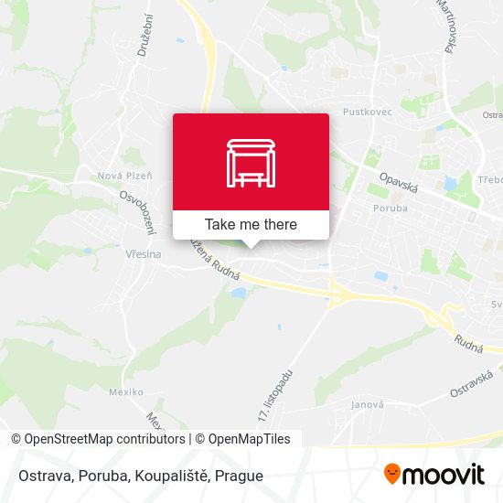 Ostrava, Poruba, Koupaliště map