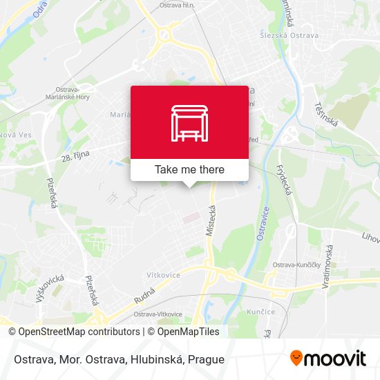 Ostrava, Mor. Ostrava, Hlubinská map