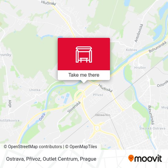 Ostrava, Přívoz, Outlet Centrum map