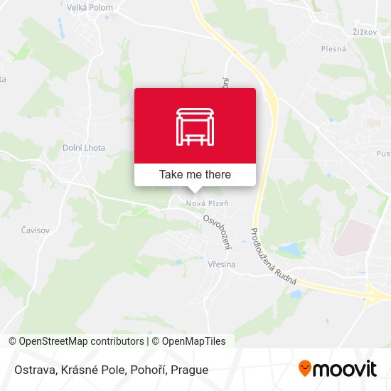 Ostrava, Krásné Pole, Pohoří map
