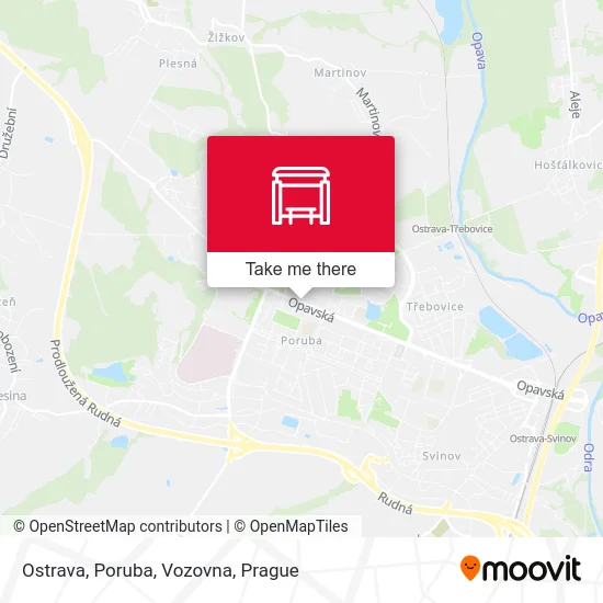 Карта Ostrava, Poruba, Vozovna