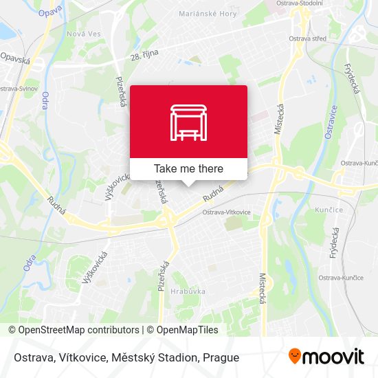 Ostrava, Vítkovice, Městský Stadion map