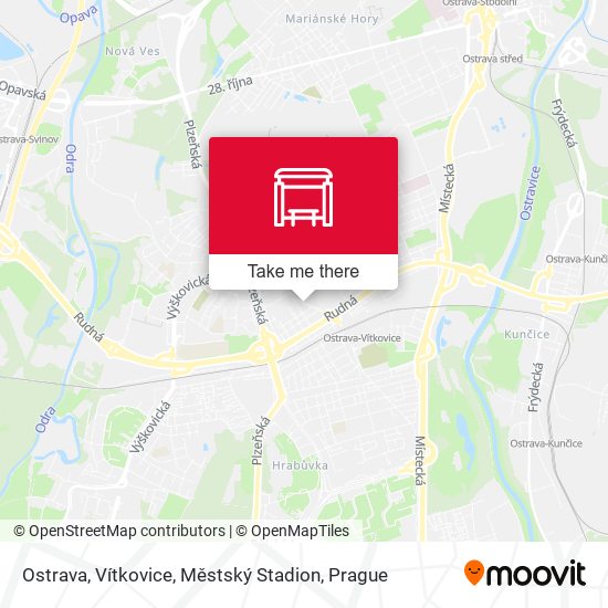 Ostrava, Vítkovice, Městský Stadion map