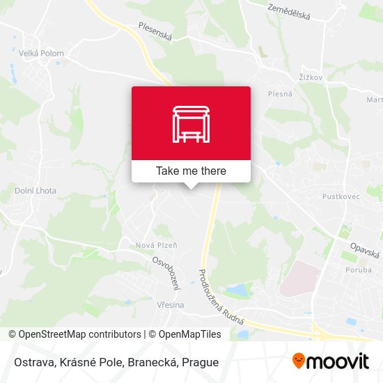 Ostrava, Krásné Pole, Branecká map
