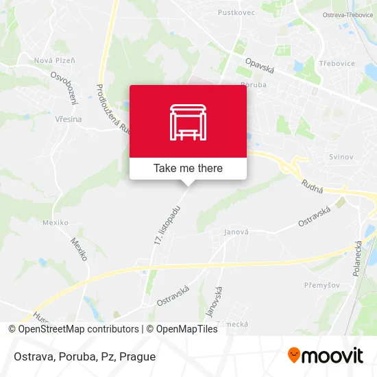 Карта Ostrava, Poruba, Pz