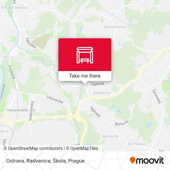 Карта Ostrava, Radvanice, Škola