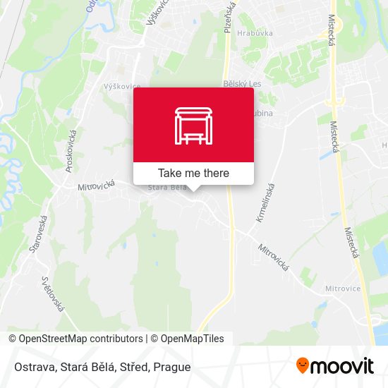 Ostrava, Stará Bělá, Střed map