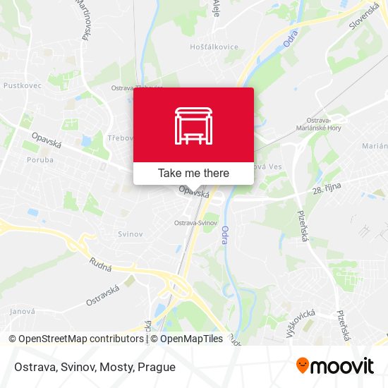 Карта Ostrava, Svinov, Mosty