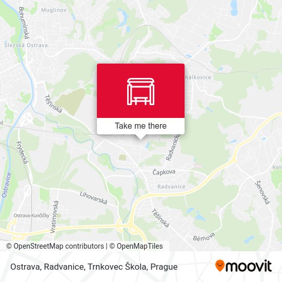 Ostrava, Radvanice, Trnkovec Škola map