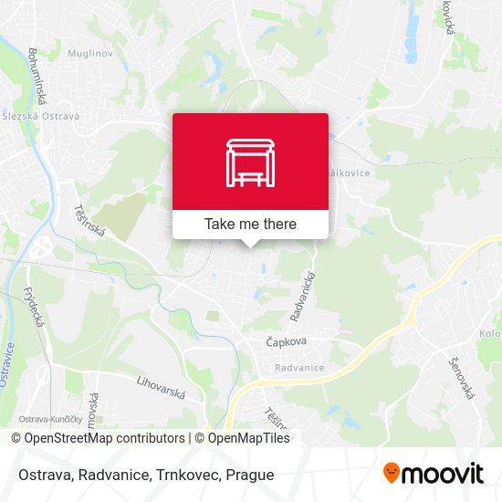 Карта Ostrava, Radvanice, Trnkovec
