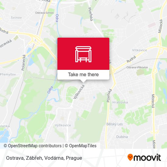 Ostrava, Zábřeh, Vodárna map