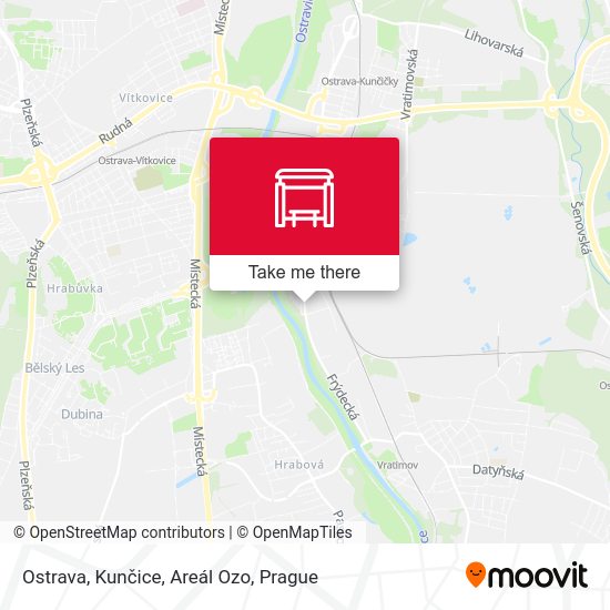 Ostrava, Kunčice, Areál Ozo map