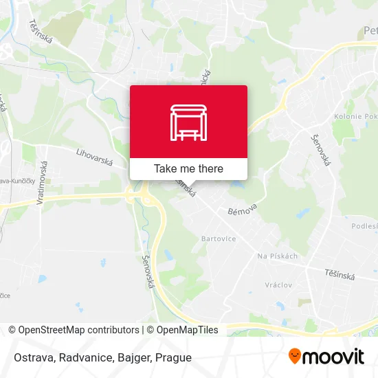 Карта Ostrava, Radvanice, Bajger