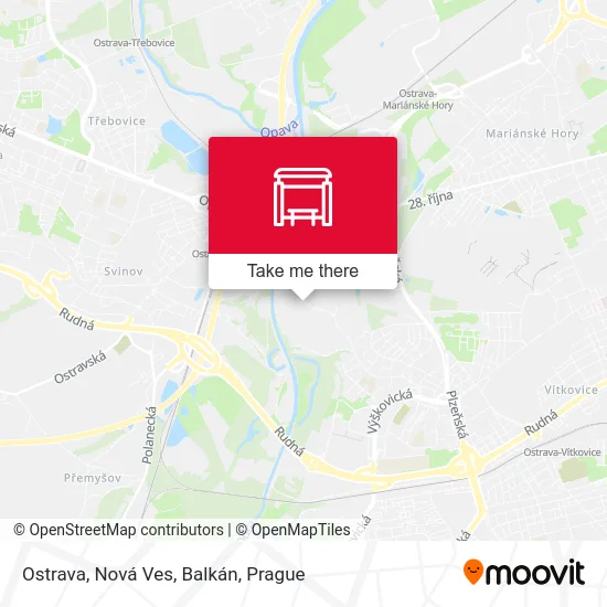 Карта Ostrava, Nová Ves, Balkán
