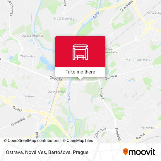 Ostrava, Nová Ves, Bartošova map
