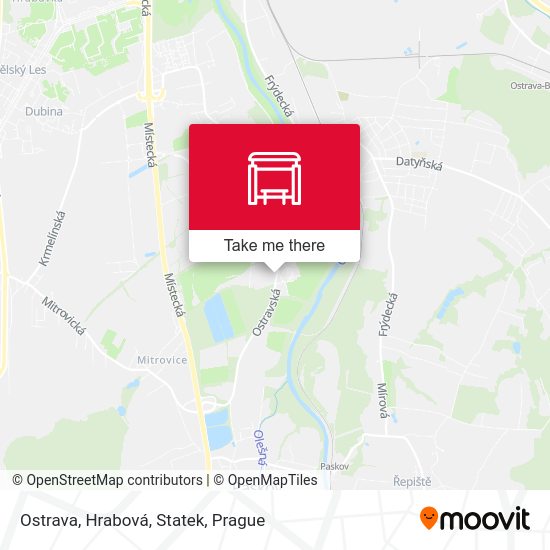 Ostrava, Hrabová, Statek map