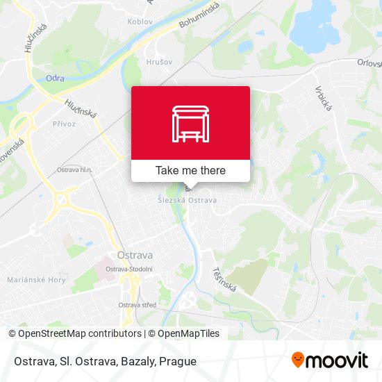 Ostrava, Sl. Ostrava, Bazaly map