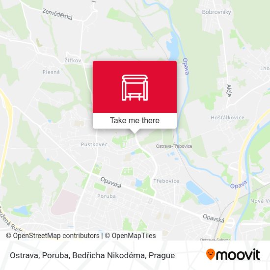 Ostrava, Poruba, Bedřicha Nikodéma map