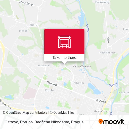 Ostrava, Poruba, Bedřicha Nikodéma map