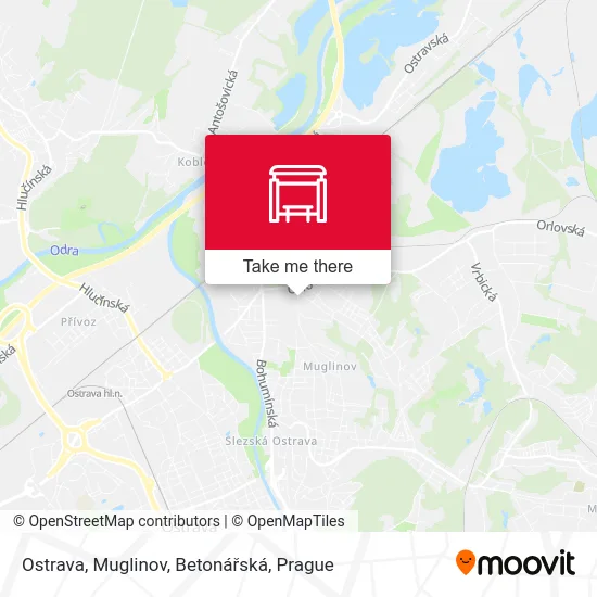Карта Ostrava, Muglinov, Betonářská