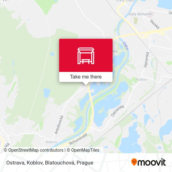 Ostrava, Koblov, Blatouchová map