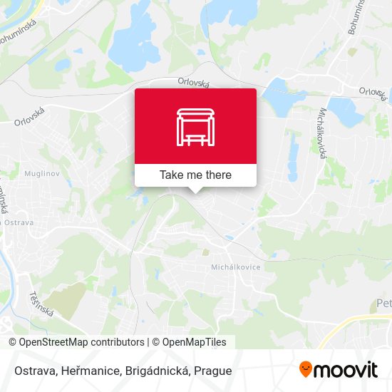 Ostrava, Heřmanice, Brigádnická map