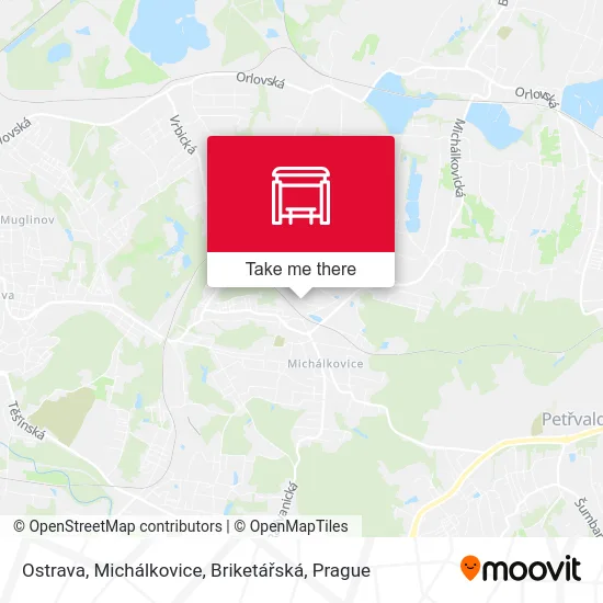 Карта Ostrava, Michálkovice, Briketářská