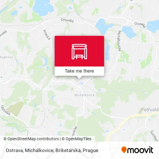 Карта Ostrava, Michálkovice, Briketářská