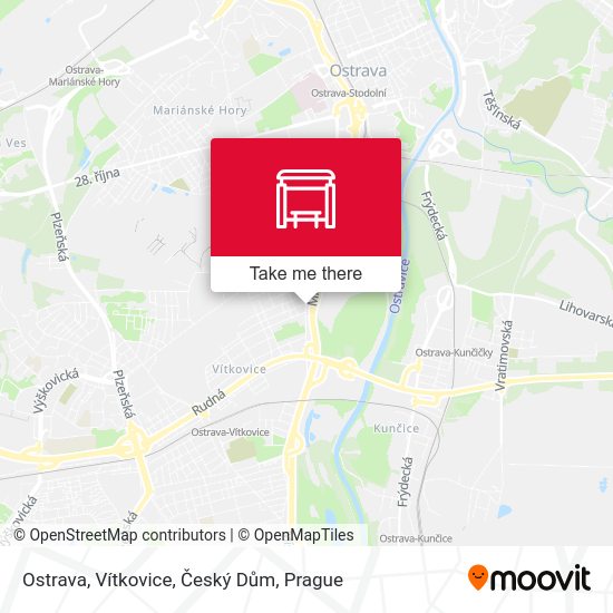 Ostrava, Vítkovice, Český Dům map
