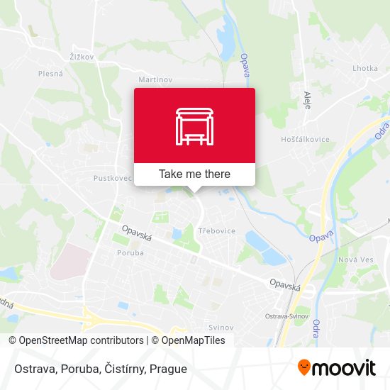 Ostrava, Poruba, Čistírny map
