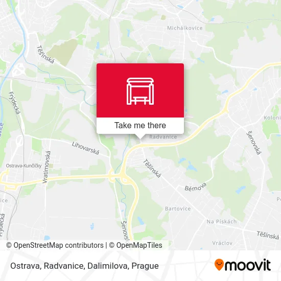 Карта Ostrava, Radvanice, Dalimilova