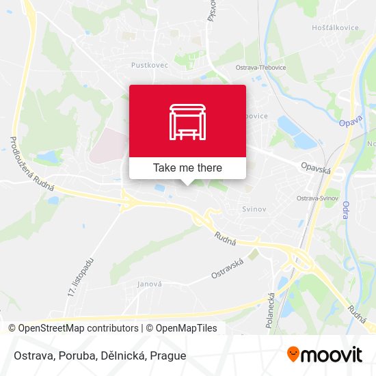 Ostrava, Poruba, Dělnická map