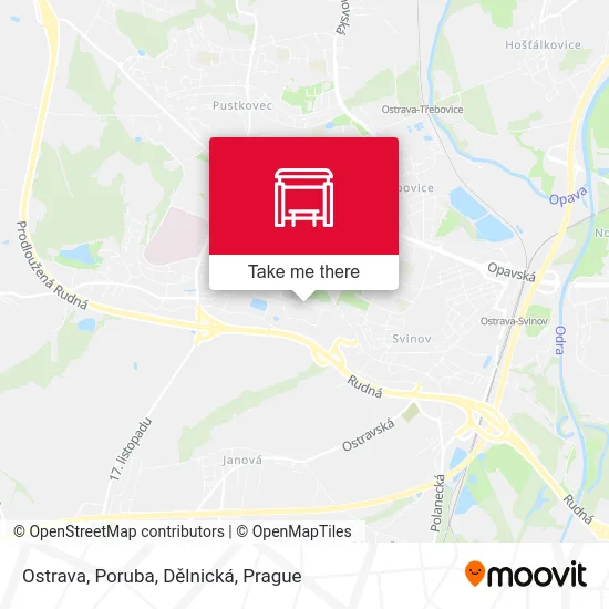 Карта Ostrava, Poruba, Dělnická