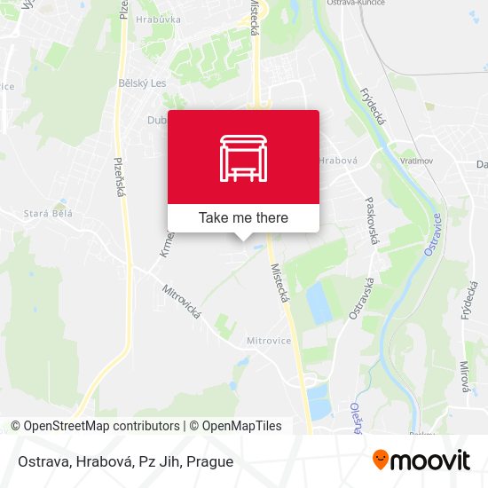 Ostrava, Hrabová, Pz Jih map
