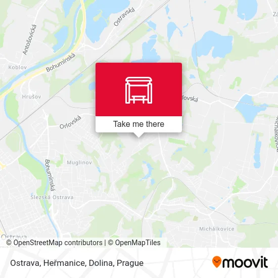 Карта Ostrava, Heřmanice, Dolina